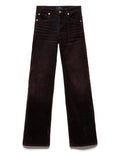 7 FOR ALL MANKIND Jeans Low Straight a Vita Bassa in Flock Denim Brown