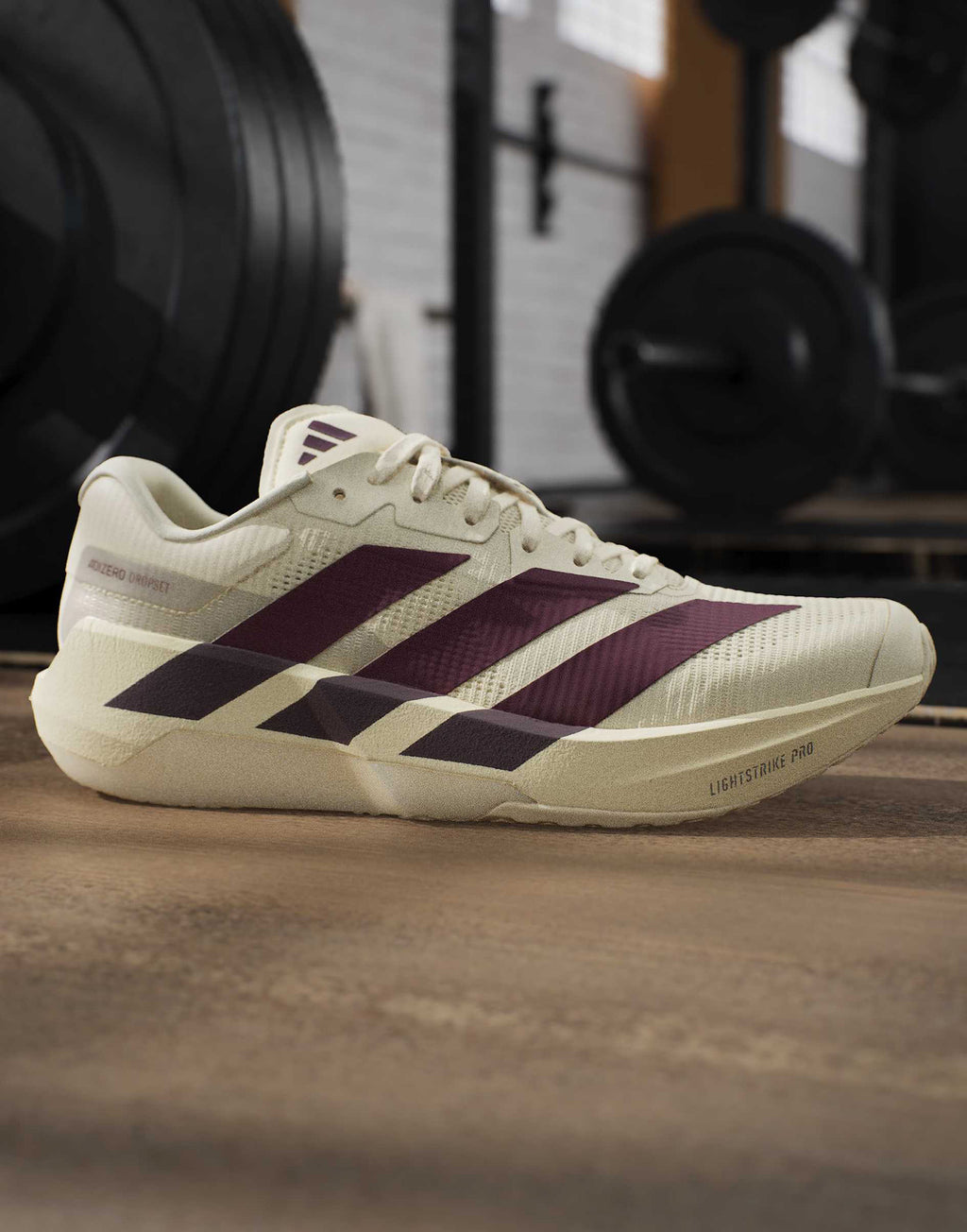 ADIDAS Sneakers Adizero Dropset Pro Trainer Warm Vanilla / Maroon