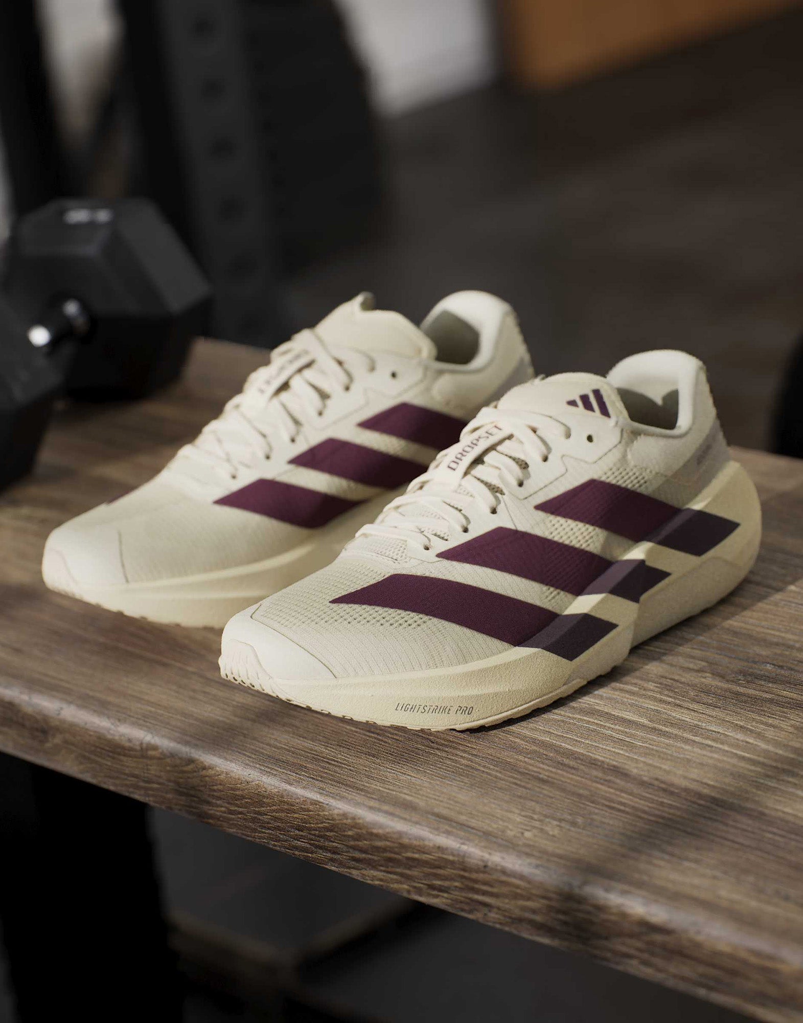 ADIDAS Sneakers Adizero Dropset Pro Trainer Warm Vanilla / Maroon