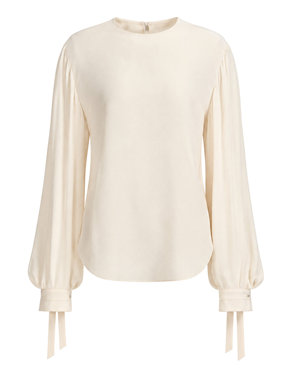 ALBERTA FERRETTI Casacca in Crêpe de Chine con Lacci Avorio