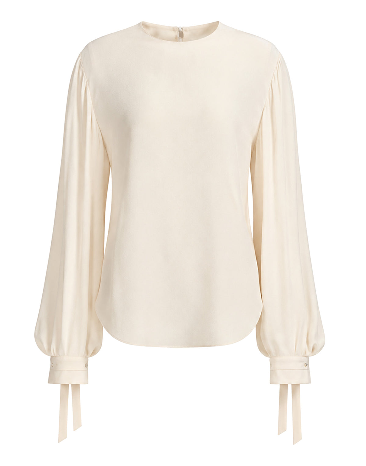 ALBERTA FERRETTI Casacca in Crêpe de Chine con Lacci Avorio