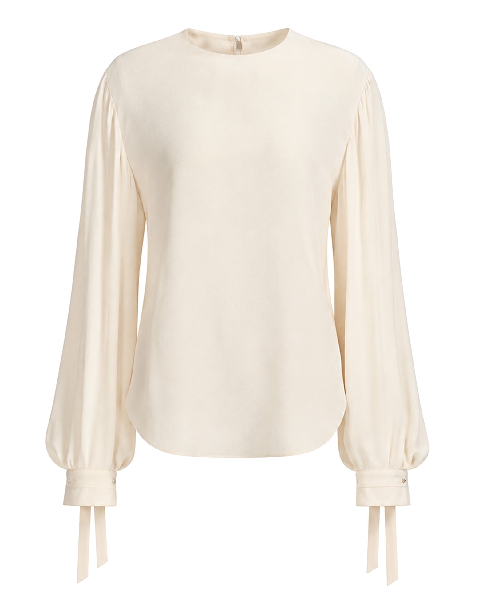 ALBERTA FERRETTI Casacca in Crêpe de Chine con Lacci Avorio