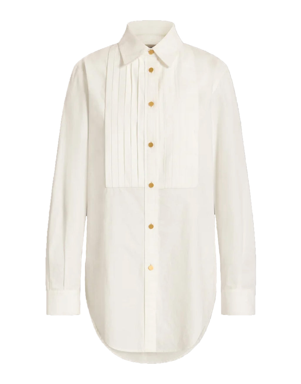ALBERTA FERRETTI Camicia da Smoking in Cotone Bianco