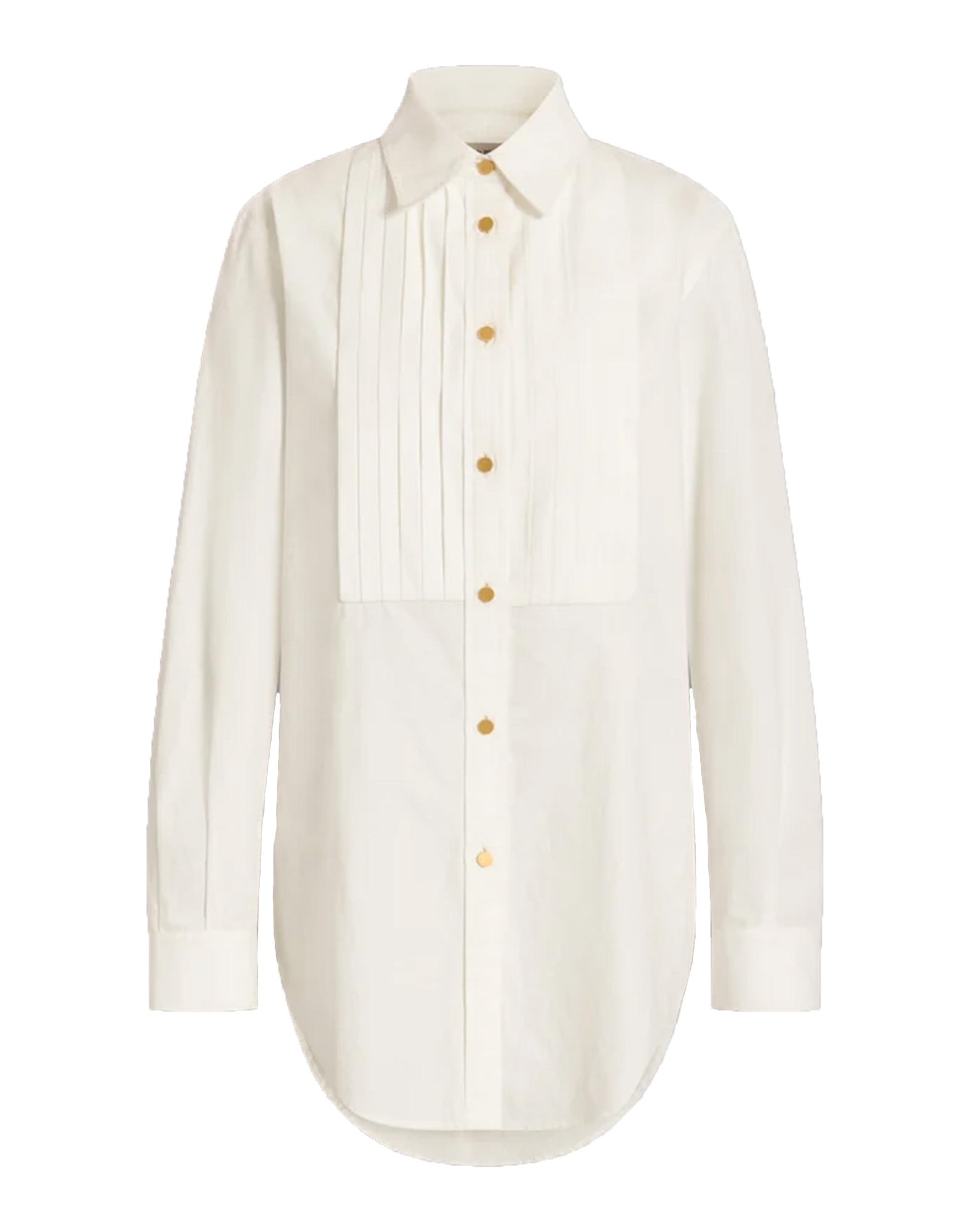 ALBERTA FERRETTI Camicia da Smoking in Cotone Bianco
