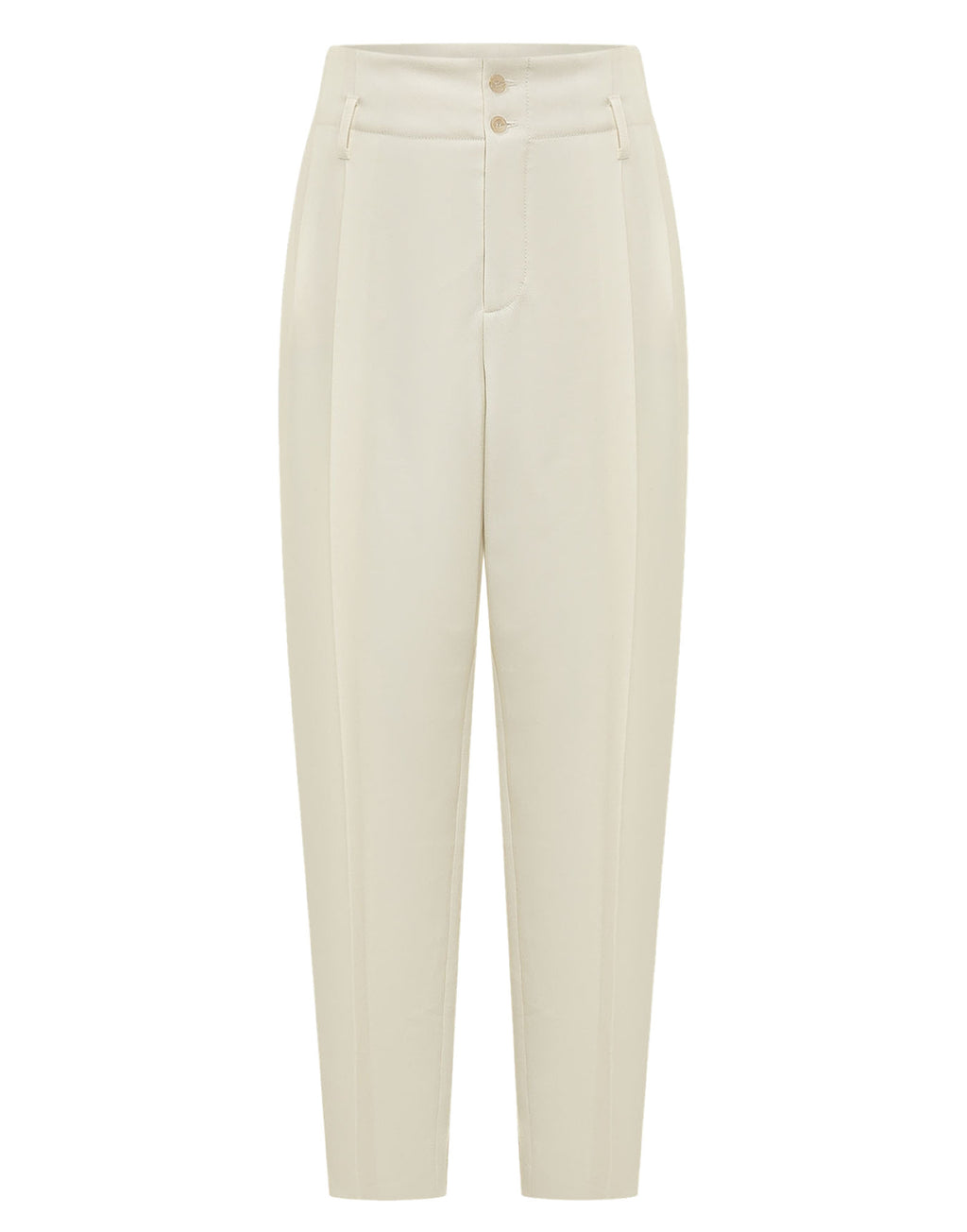 ALBERTA FERRETTI Pantaloni in Flanella di Lana Avorio