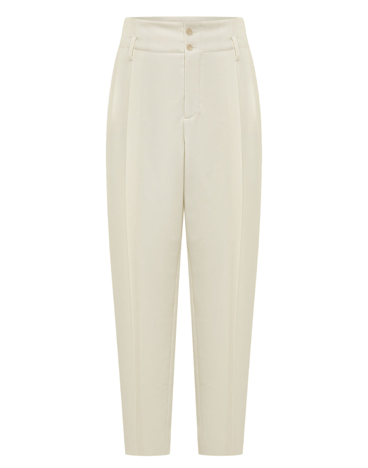ALBERTA FERRETTI Pantaloni in Flanella di Lana Avorio