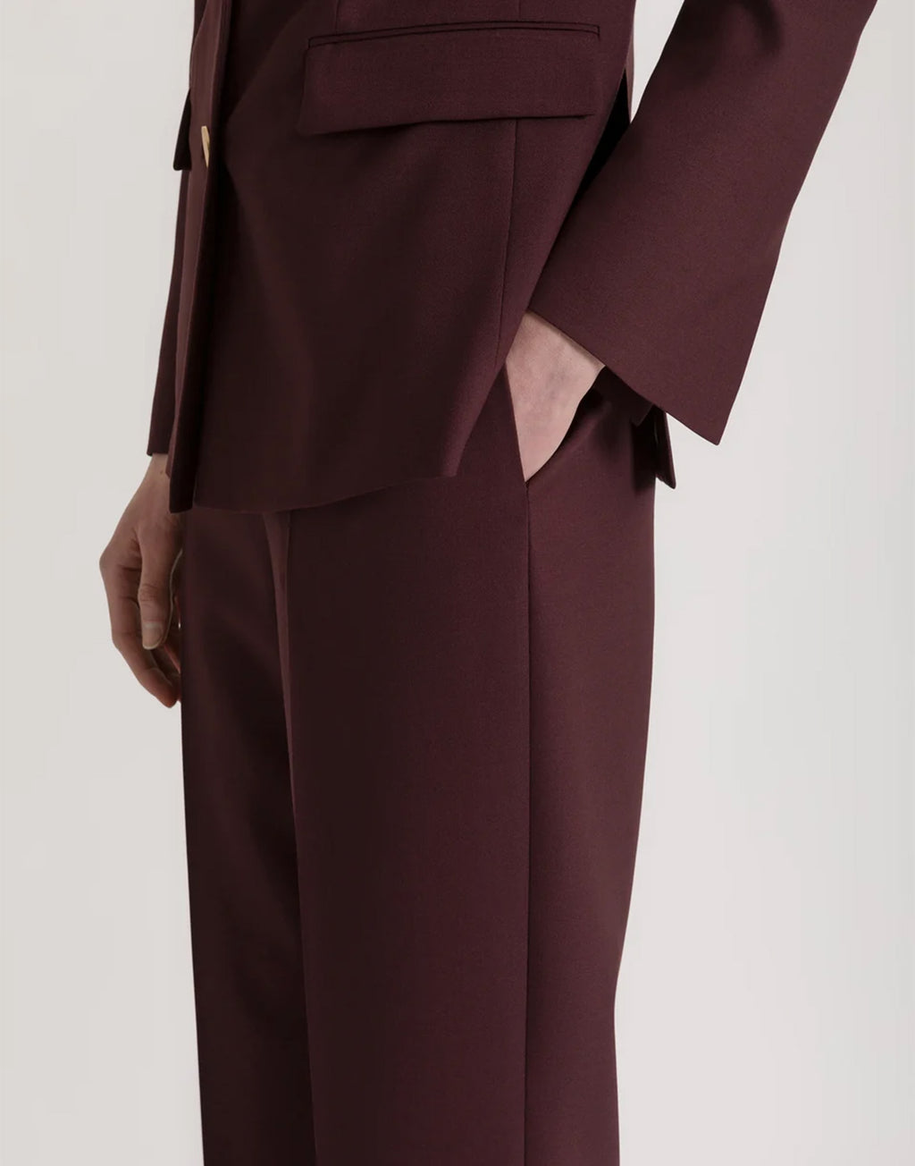 ALBERTA FERRETTI Pantaloni Classici a Gamba Dritta Bordeaux