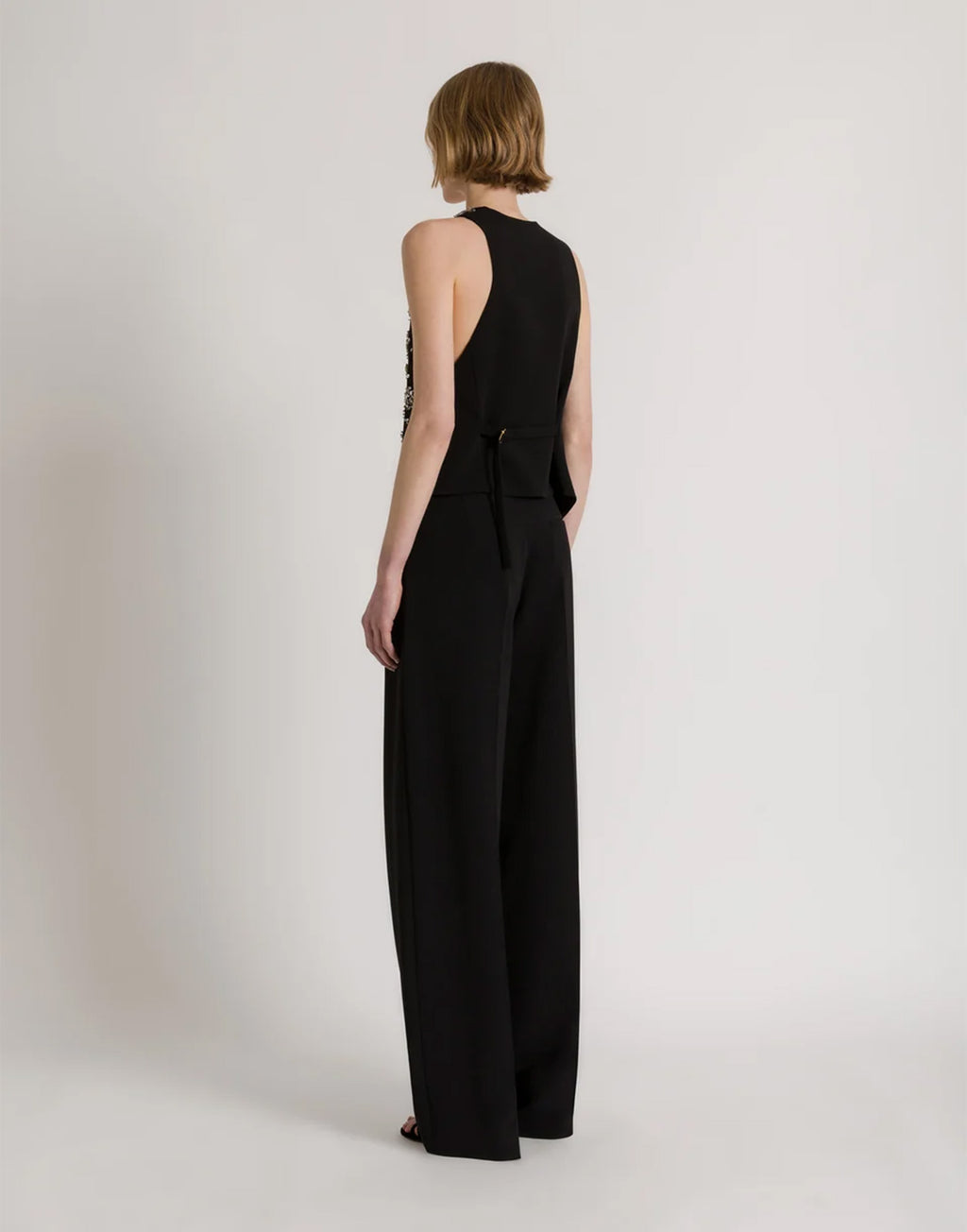 ALBERTA FERRETTI Pantaloni Eleganti a Gamba Larga Neri