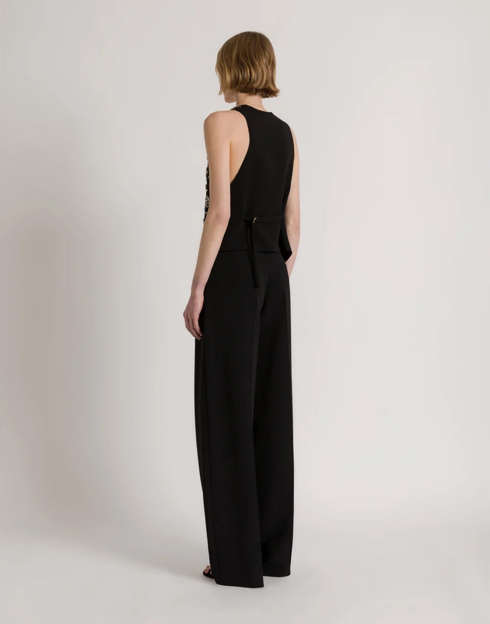 ALBERTA FERRETTI Pantaloni Eleganti a Gamba Larga Neri