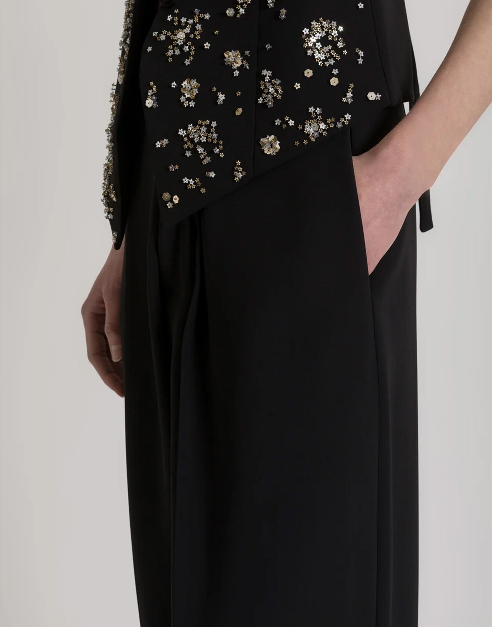 ALBERTA FERRETTI Pantaloni Eleganti a Gamba Larga Neri