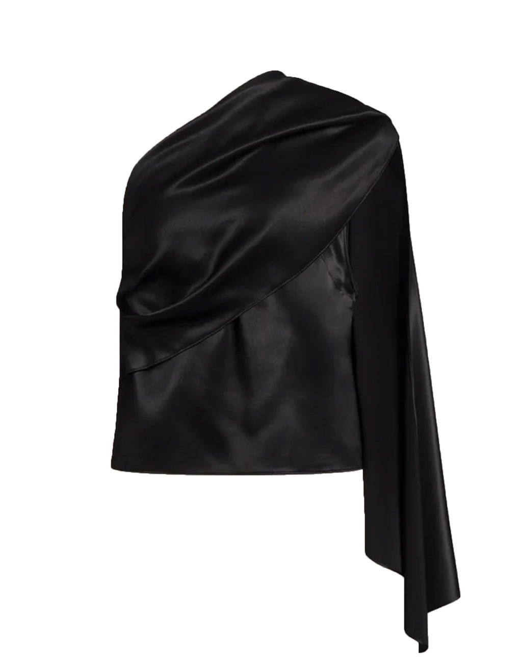 ALBERTA FERRETTI Top Monospalla in Satin Nero