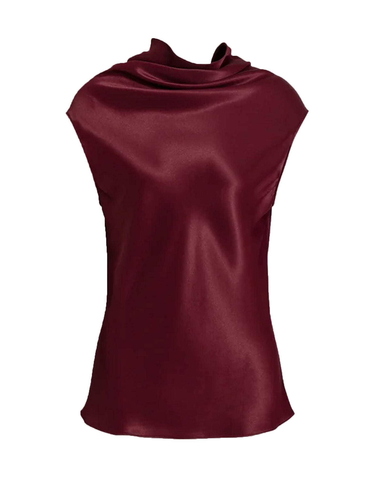 ALBERTA FERRETTI Top in Raso con Scollo Fluido Bordeaux