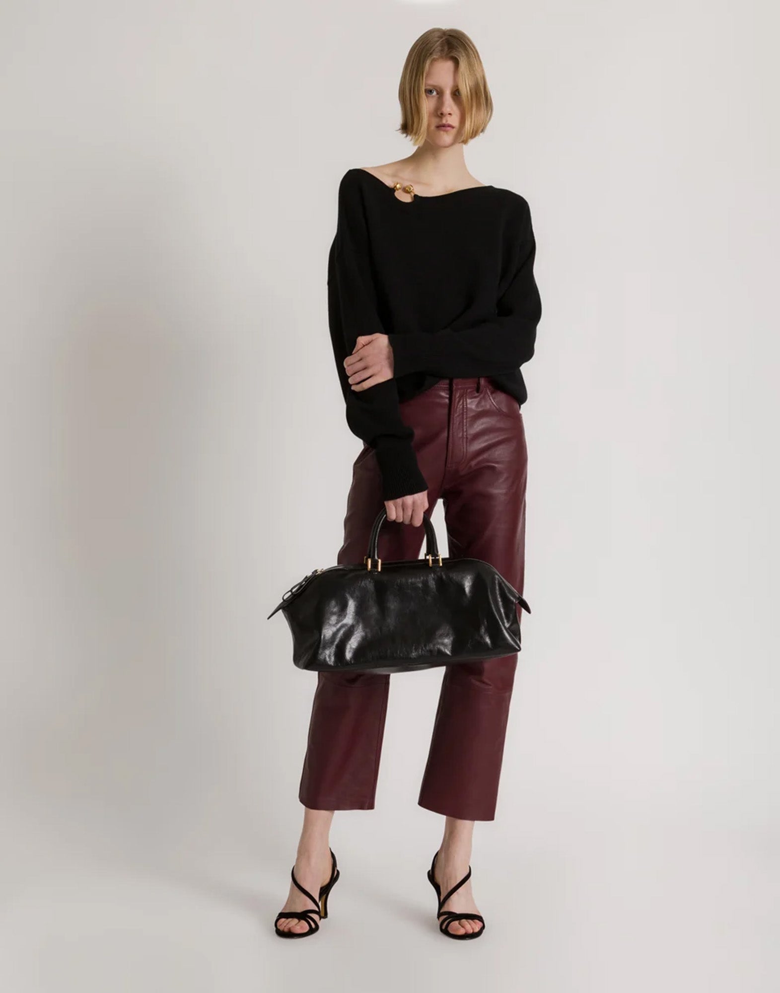 ALBERTA FERRETTI Borsa Alice Doppio Manico Nera