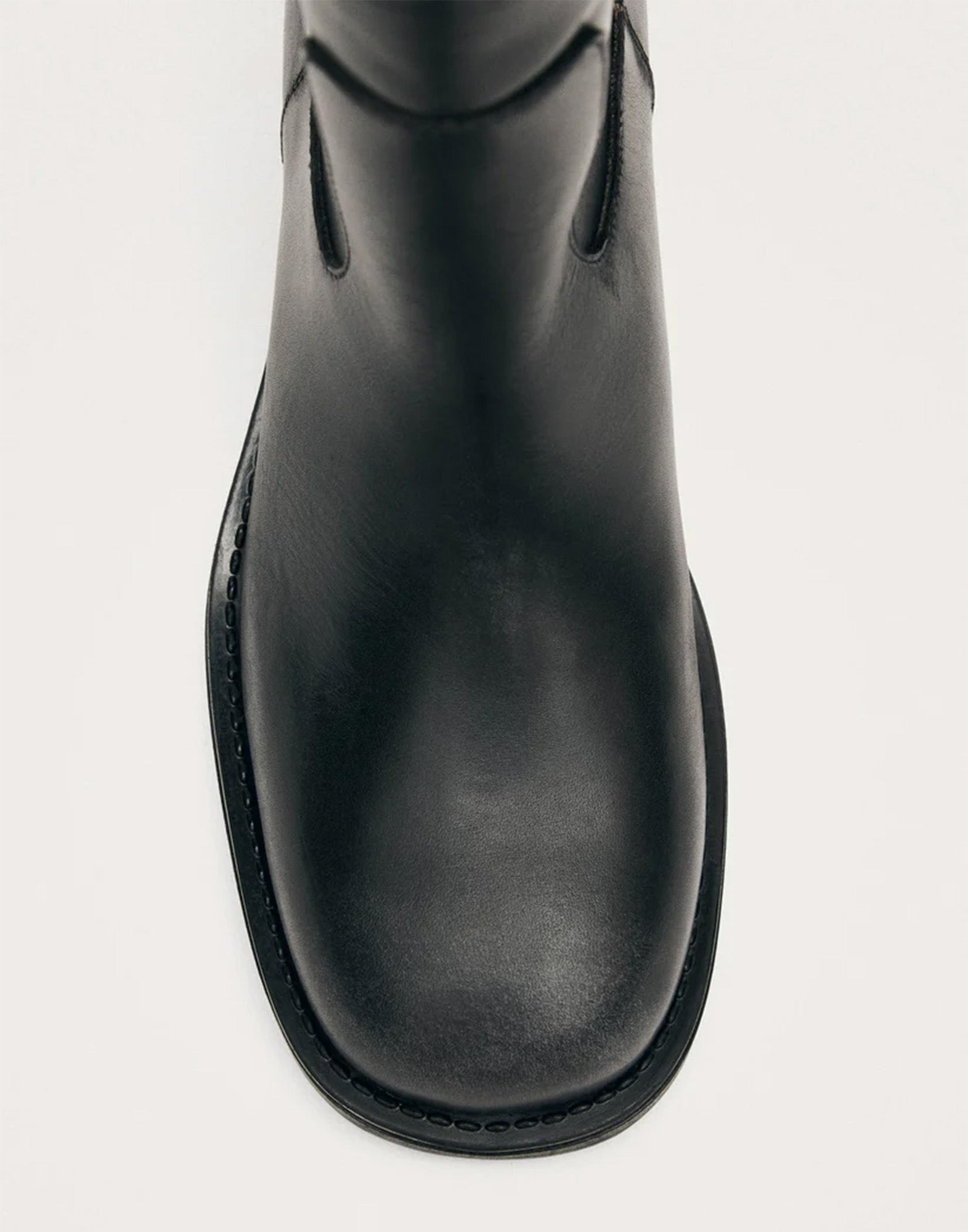 ALOHAS Stivali Sajan in Pelle Nera Effetto Vintage
