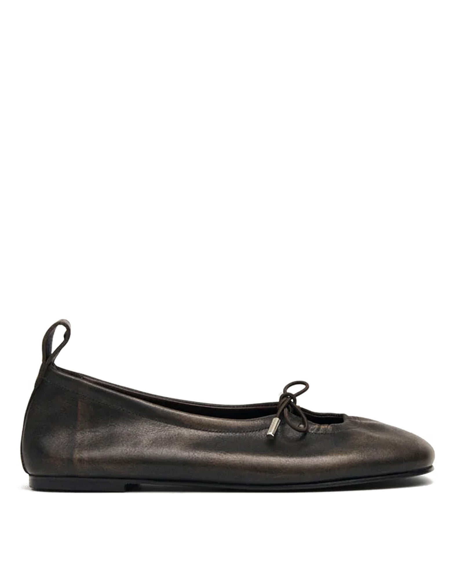 ALOHAS Ballerine Rosalind in Pelle Marrone Effetto Vintage