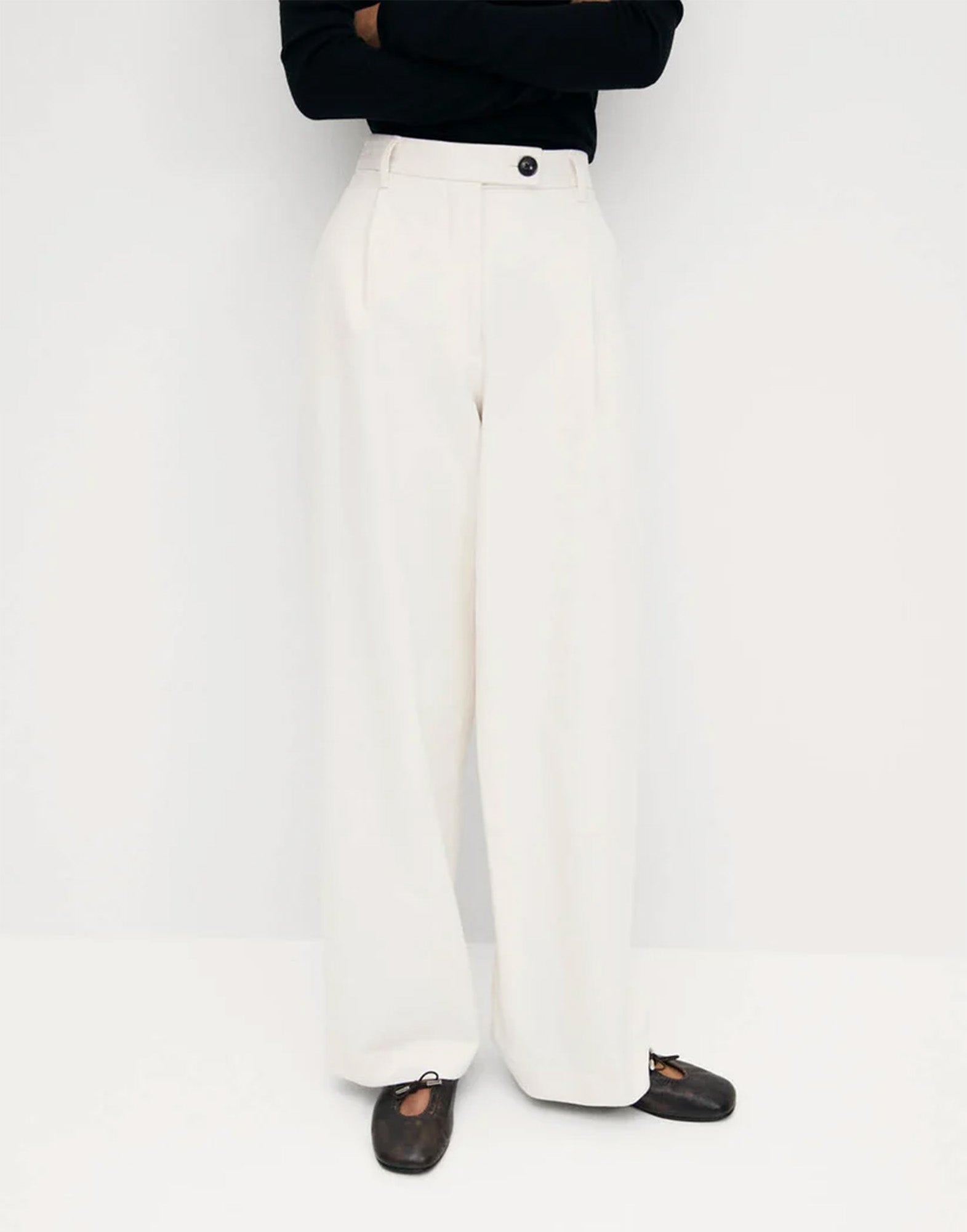 ALOHAS Ballerine Rosalind in Pelle Marrone Effetto Vintage