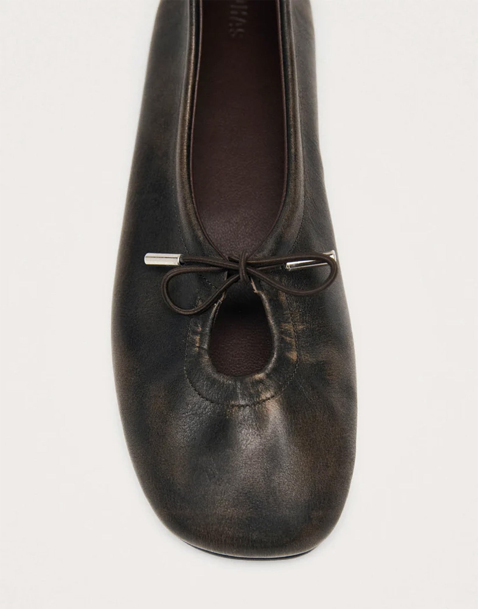ALOHAS Ballerine Rosalind in Pelle Marrone Effetto Vintage