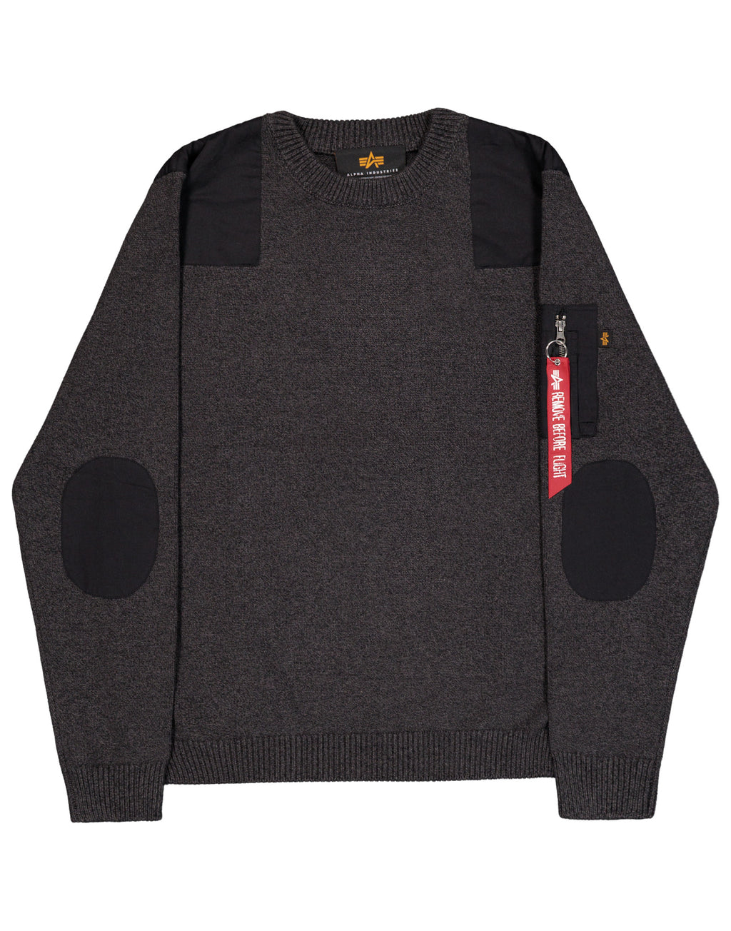 ALPHA INDUSTRIES Maglione Utility Girocollo Nero