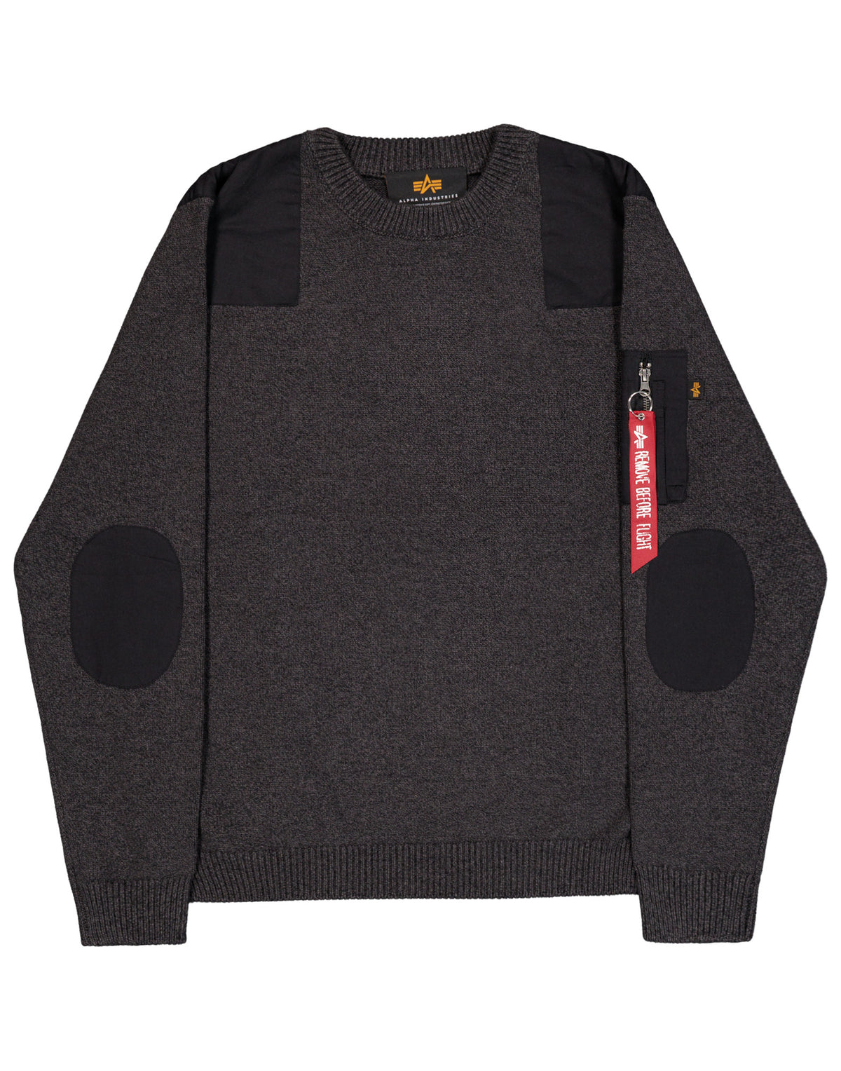 ALPHA INDUSTRIES Maglione Utility Girocollo Nero