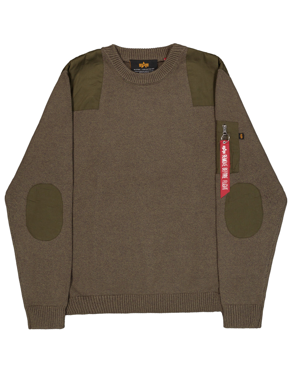 ALPHA INDUSTRIES Maglione Utility Girocollo Mud Olive