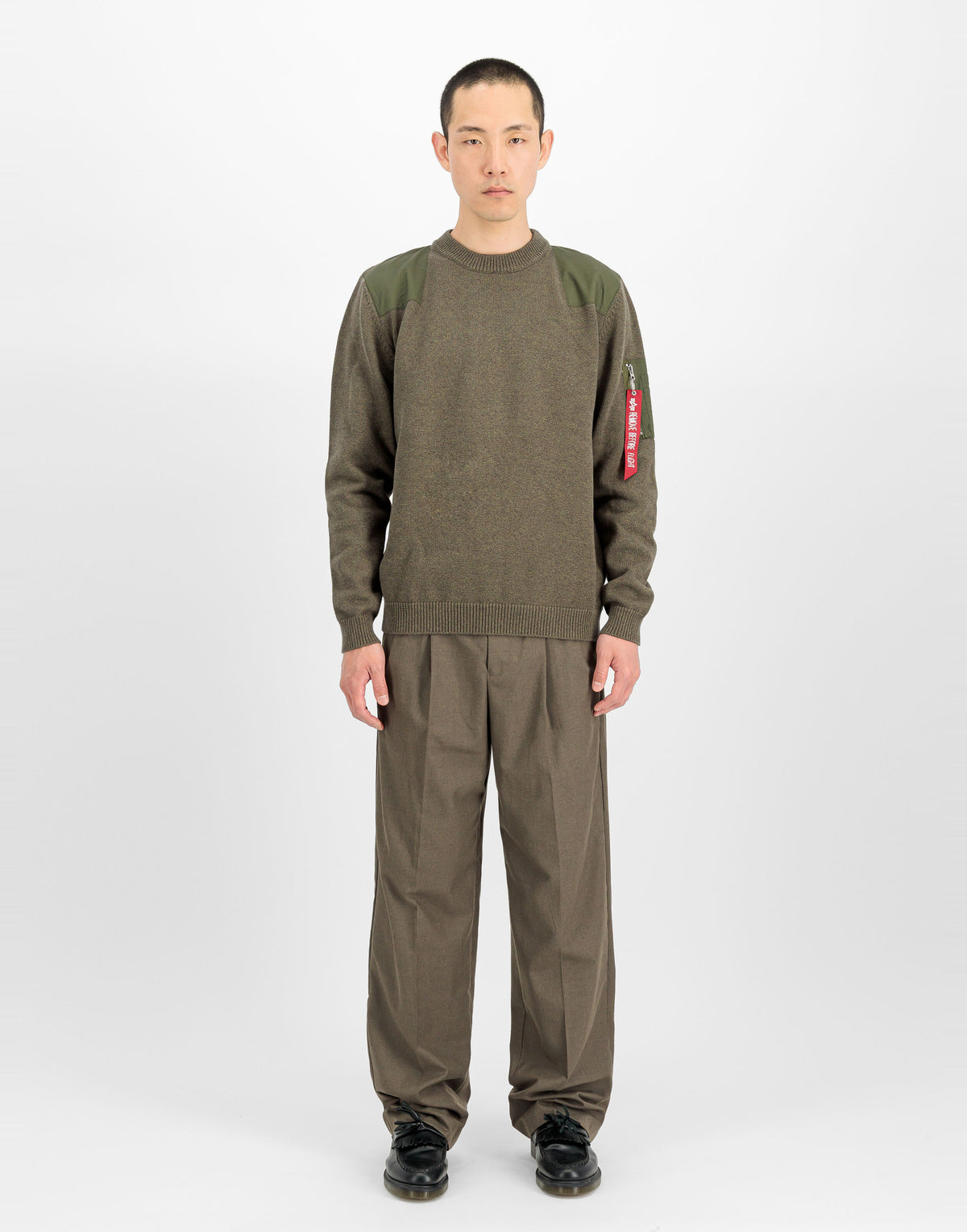 ALPHA INDUSTRIES Maglione Utility Girocollo Mud Olive