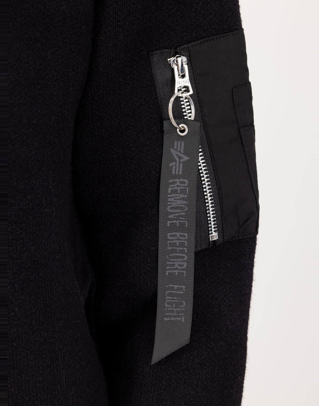 ALPHA INDUSTRIES Maglione Troyer con Mezza Zip Nero