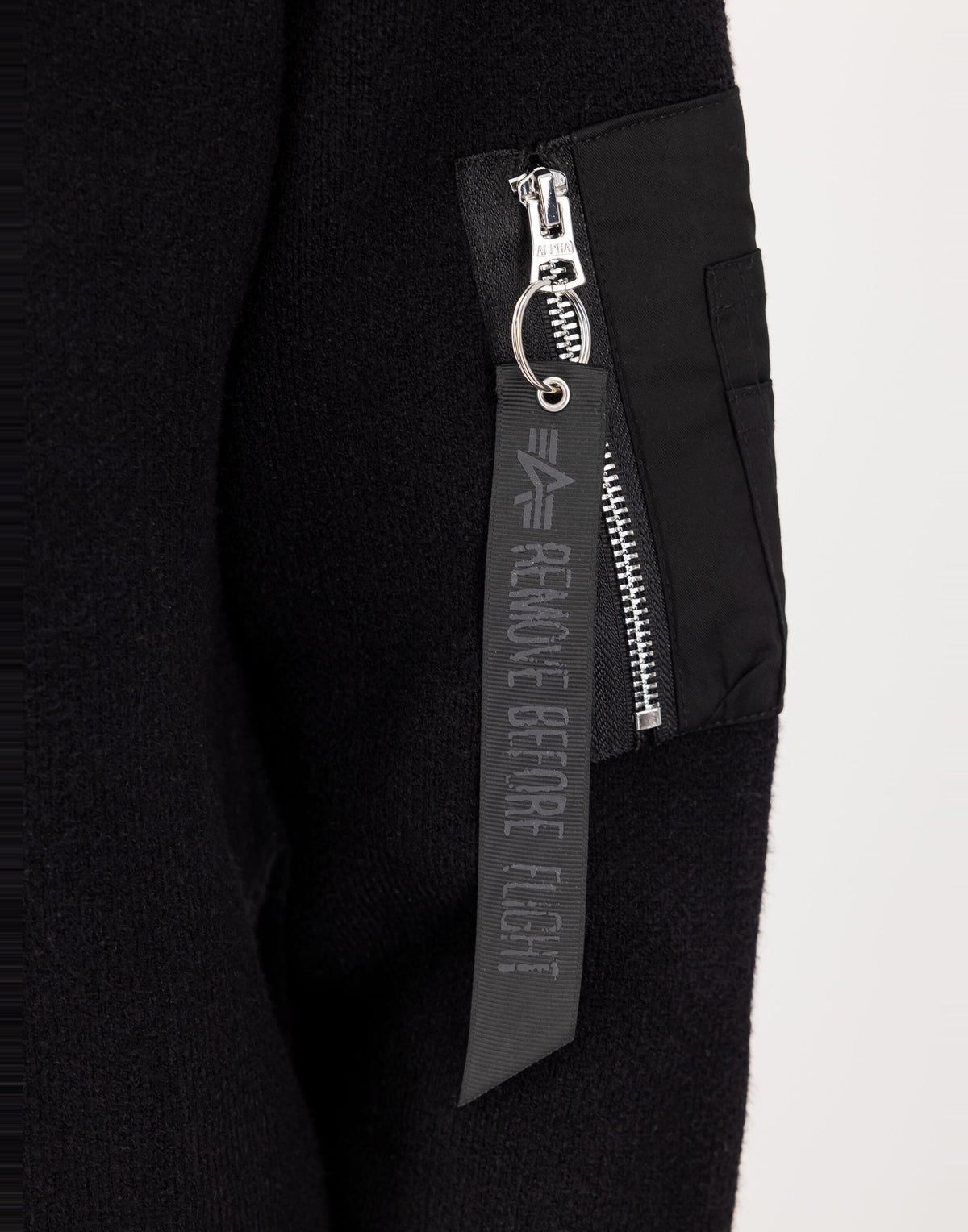 ALPHA INDUSTRIES Maglione Troyer con Mezza Zip Nero