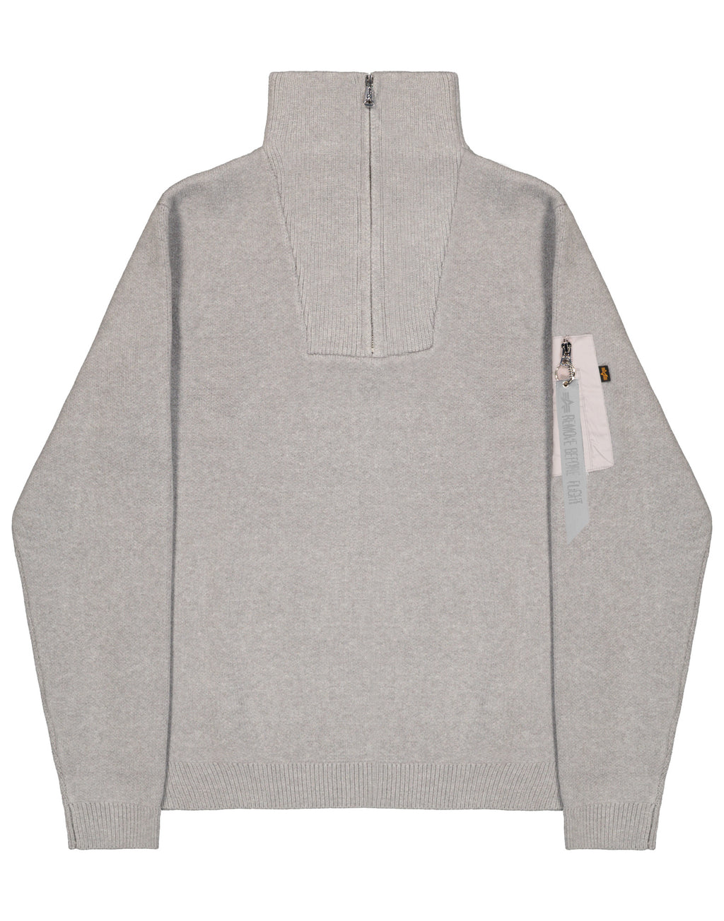 ALPHA INDUSTRIES Maglione Troyer con Mezza Zip Silver