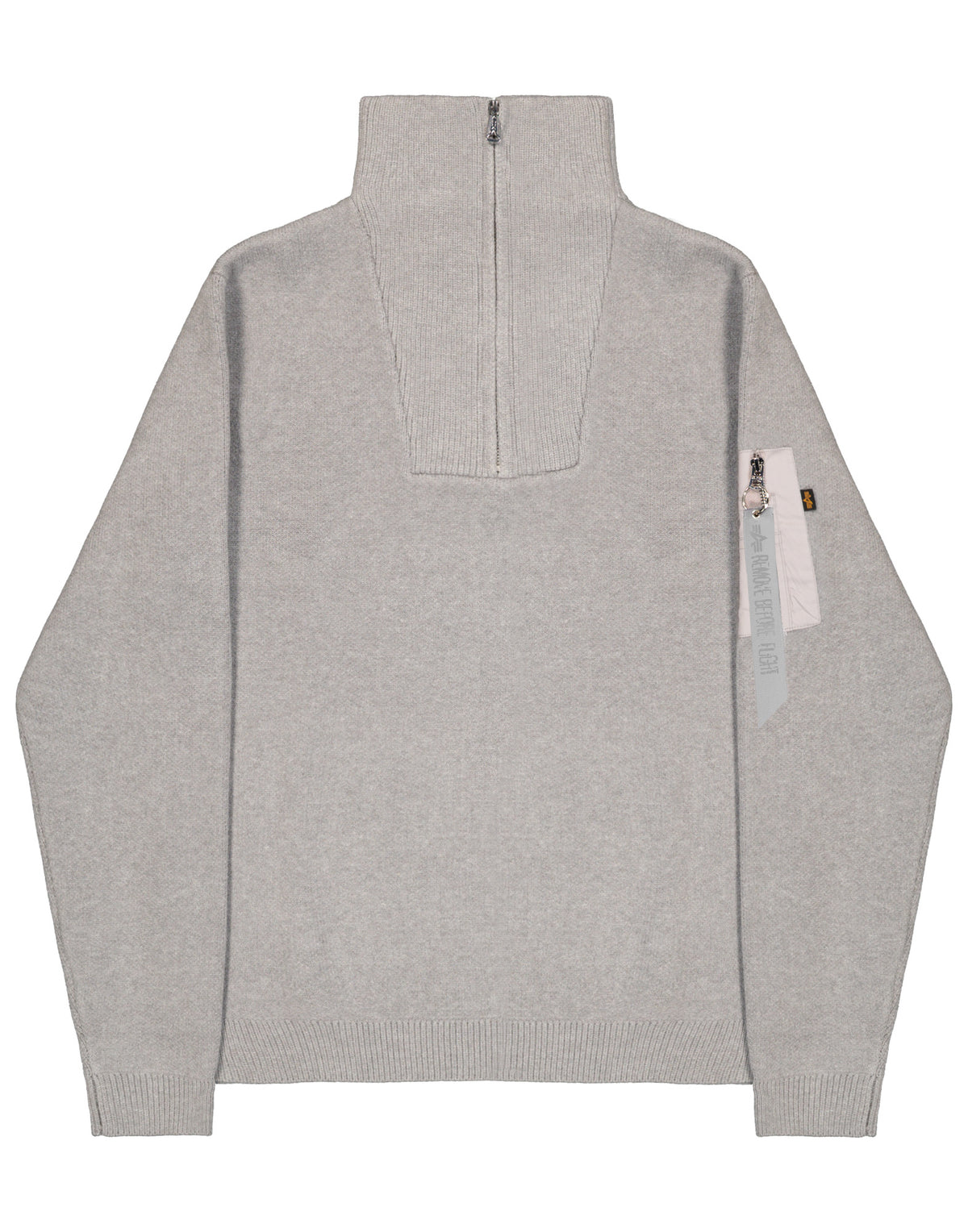 ALPHA INDUSTRIES Maglione Troyer con Mezza Zip Silver
