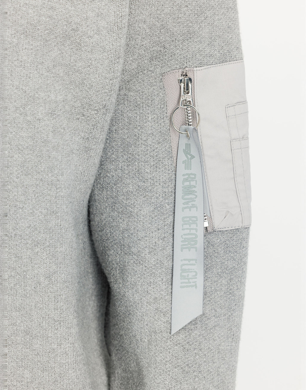 ALPHA INDUSTRIES Maglione Troyer con Mezza Zip Silver