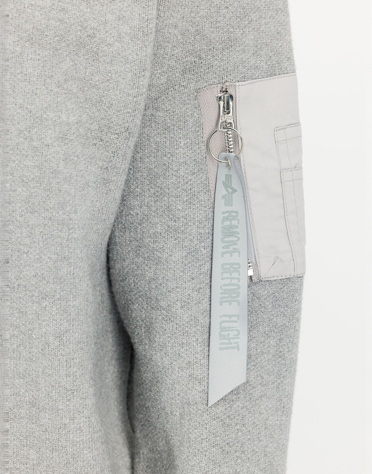 ALPHA INDUSTRIES Maglione Troyer con Mezza Zip Silver