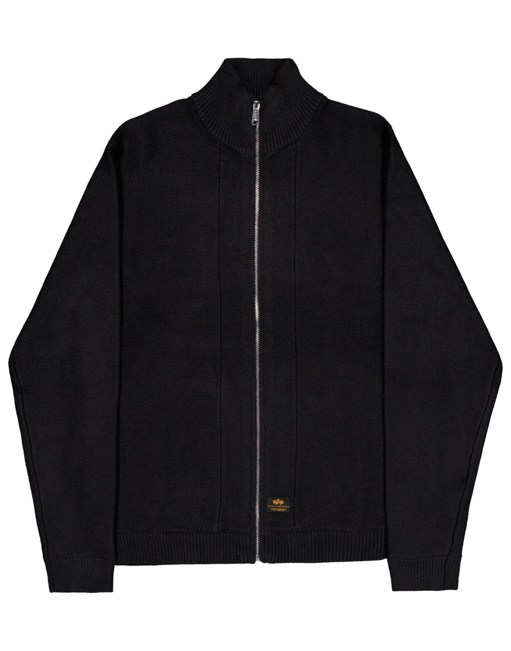 ALPHA INDUSTRIES Cardigan Knitted Zip Jacket Nero