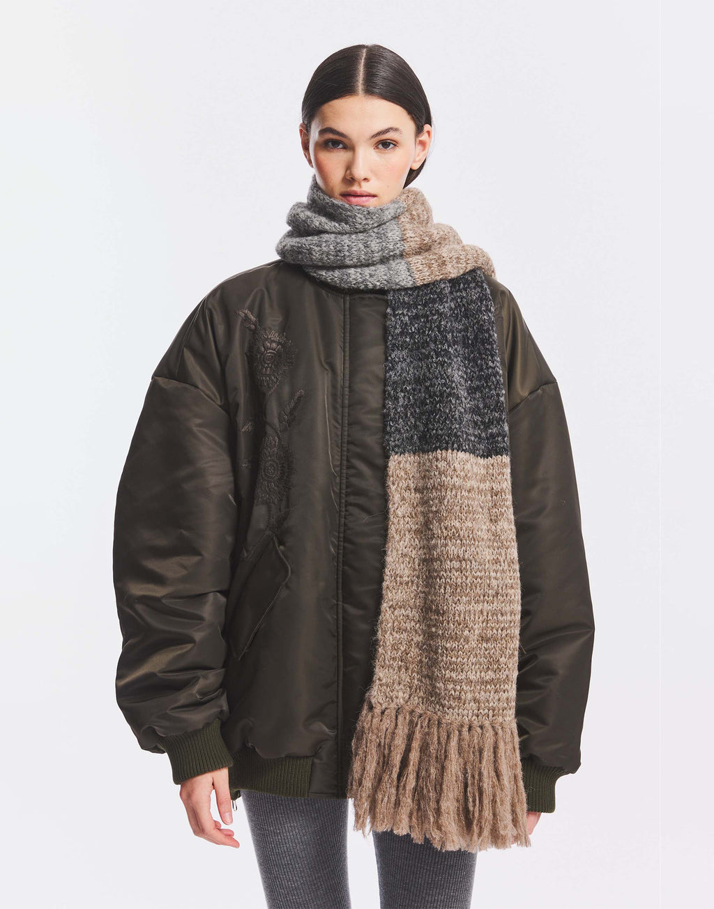 ANTIK BATIK Sciarpa in Alpaca e Lana a Righe