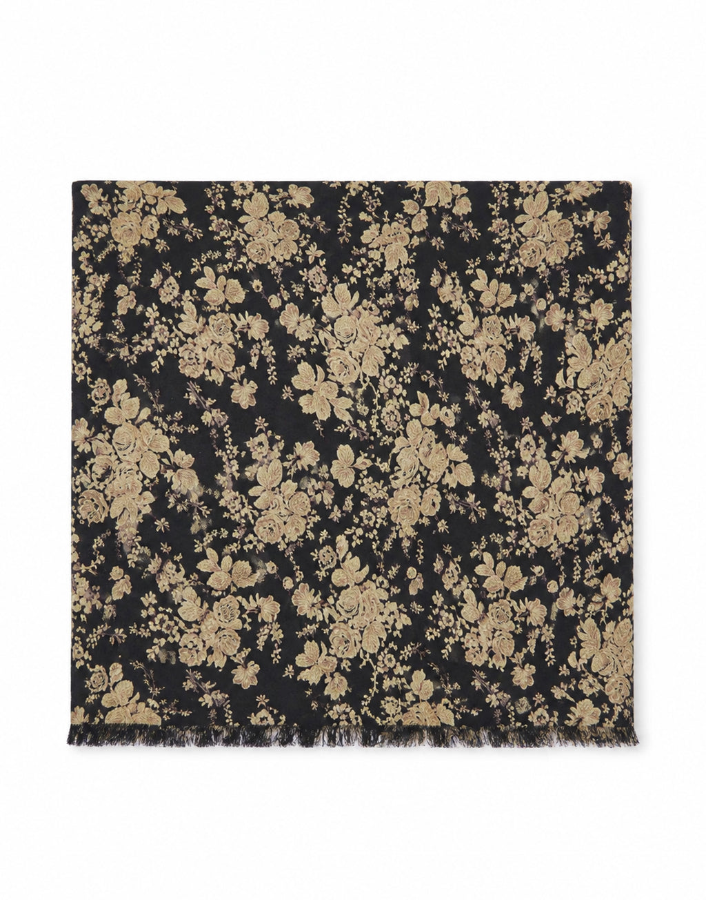 ANTIK BATIK Foulard Cinzo Big Square in Cotone Black/Rust