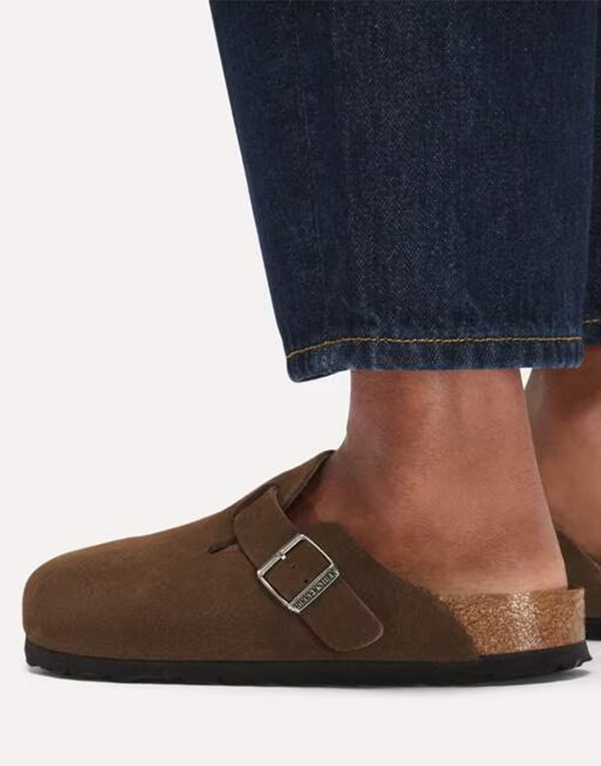 BIRKENSTOCK Boston SFB in Pelle Scamosciata Carafe Tonal