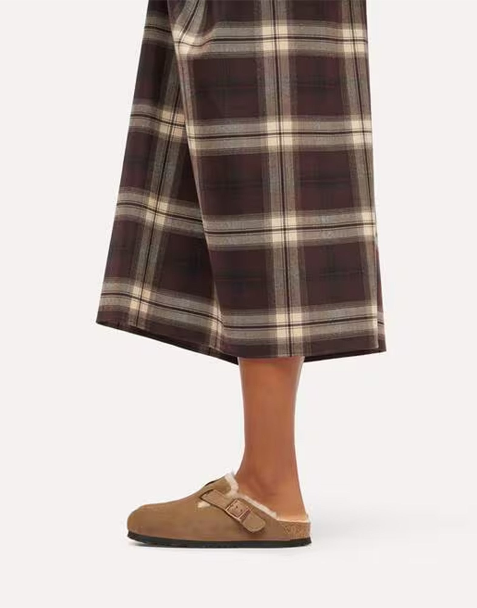 BIRKENSTOCK Boston Shearling in Pelle Scamosciata Dark Tea