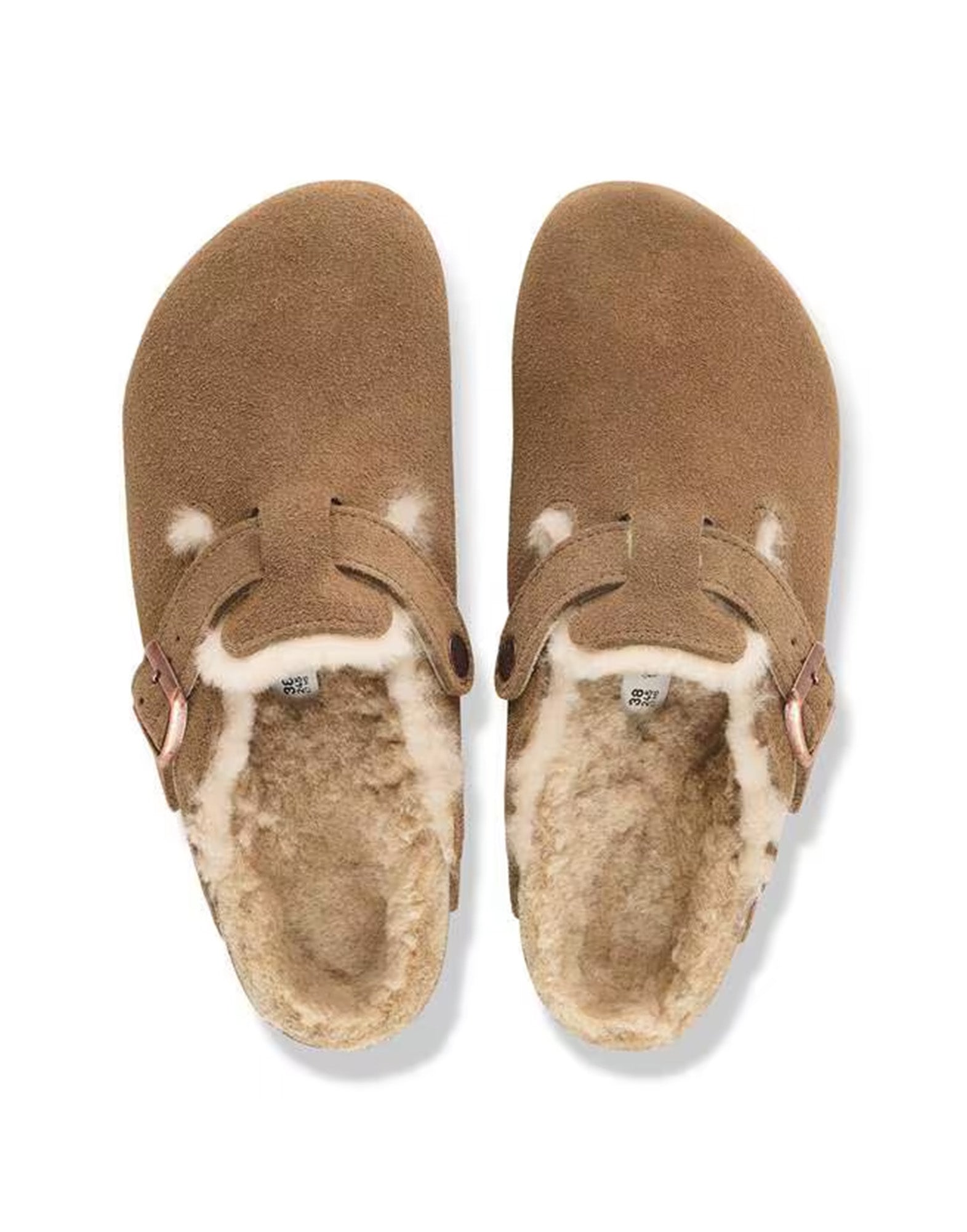 BIRKENSTOCK Boston Shearling in Pelle Scamosciata Dark Tea