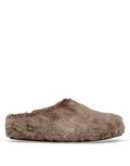 BIRKENSTOCK Sabot Amsterdam Wrapped Shearling Upper Gray Taupe