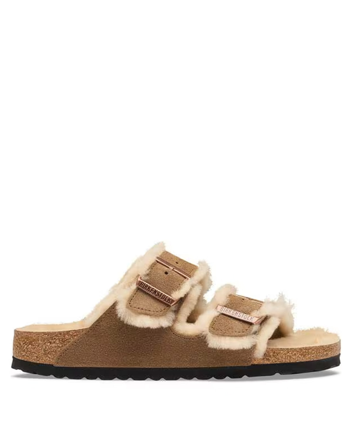 BIRKENSTOCK Arizona Shearling in Pelle Scamosciata Dark Tea