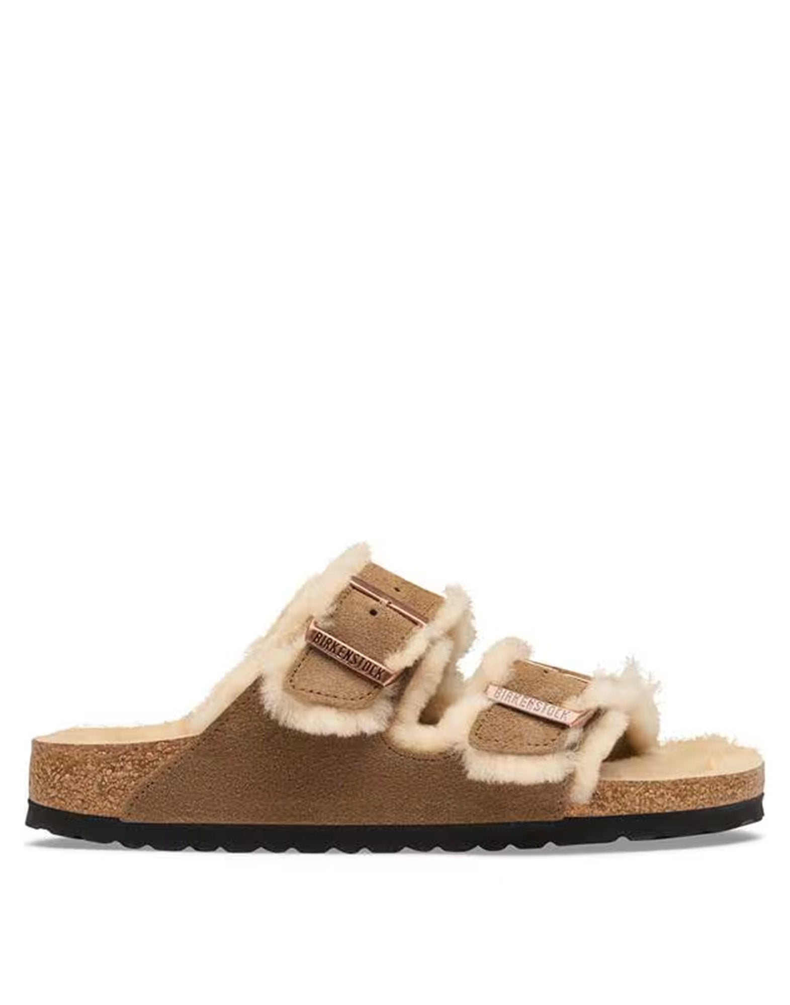 BIRKENSTOCK Arizona Shearling in Pelle Scamosciata Dark Tea