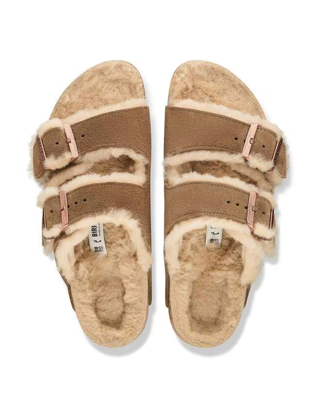 BIRKENSTOCK Arizona Shearling in Pelle Scamosciata Dark Tea