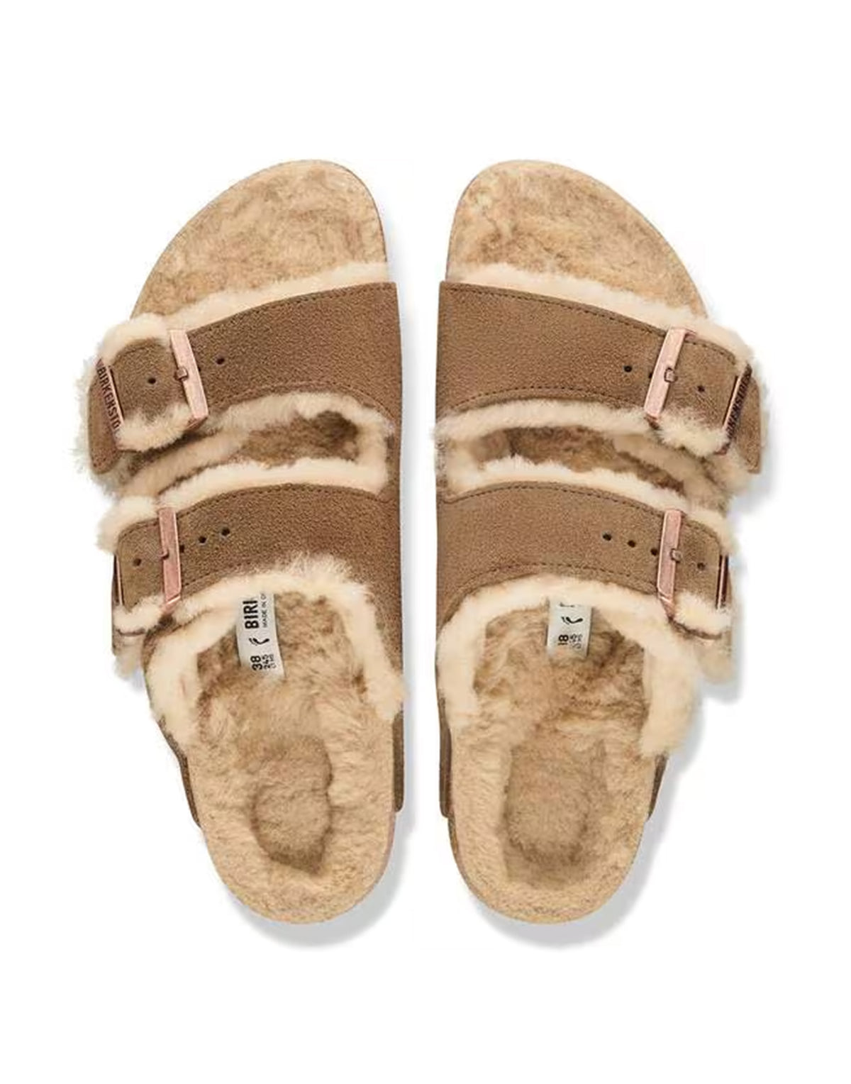 BIRKENSTOCK Arizona Shearling in Pelle Scamosciata Dark Tea