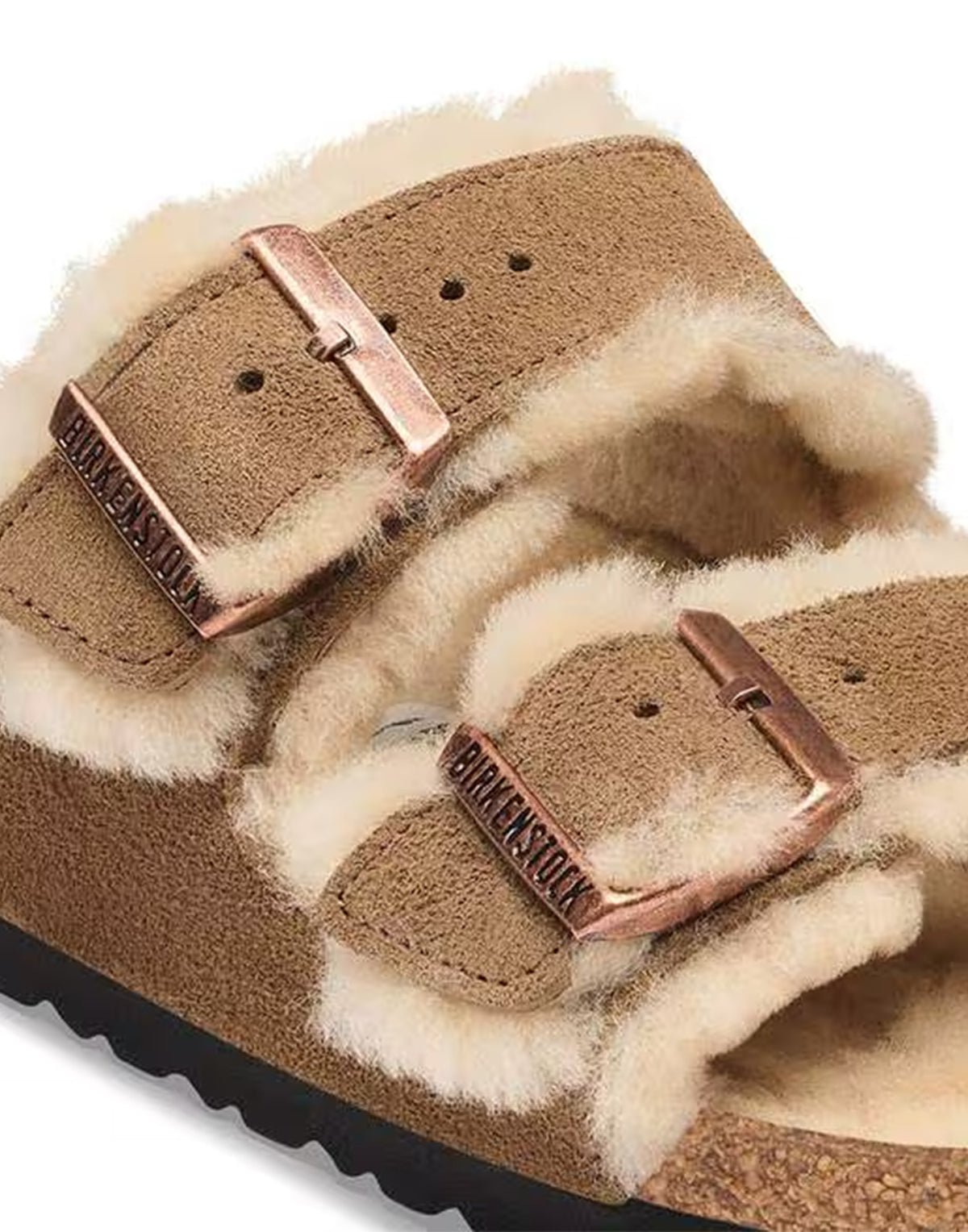 BIRKENSTOCK Arizona Shearling in Pelle Scamosciata Dark Tea