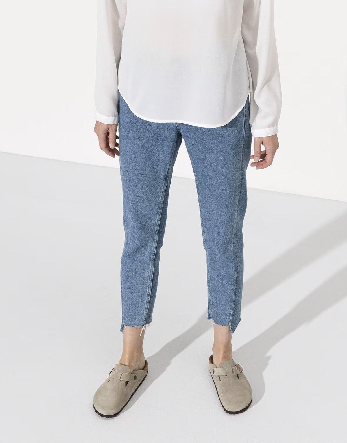 BIRKENSTOCK Boston SFB in Pelle Scamosciata Taupe