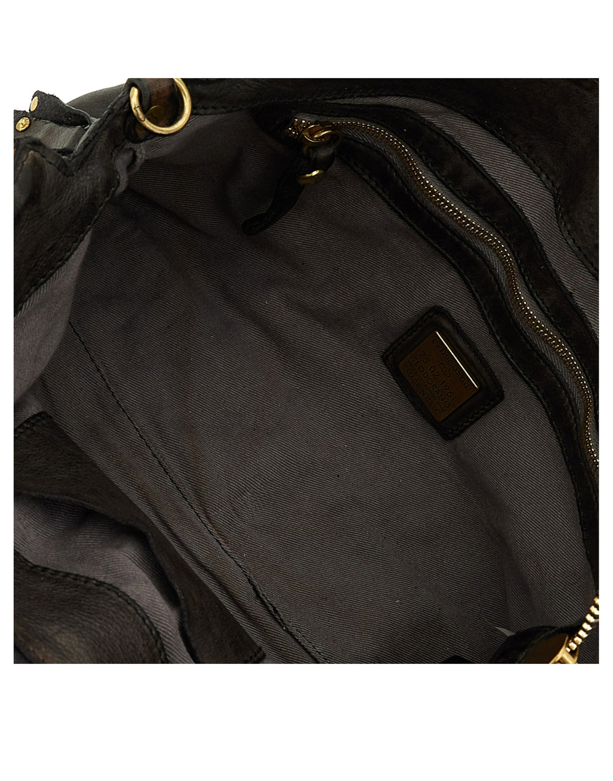 CAMPOMAGGI Borsa Shopping Melissa in Pelle con Frange e Borchie Grigio