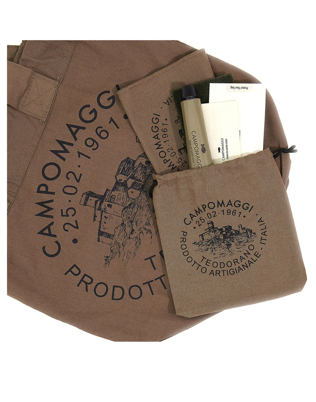 CAMPOMAGGI Borsa Shopping Melissa in Pelle con Frange e Borchie Grigio