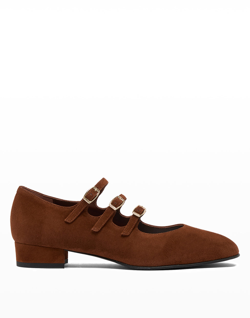 CAREL Ballerine Mary Jane Ariana in Camoscio Brandy