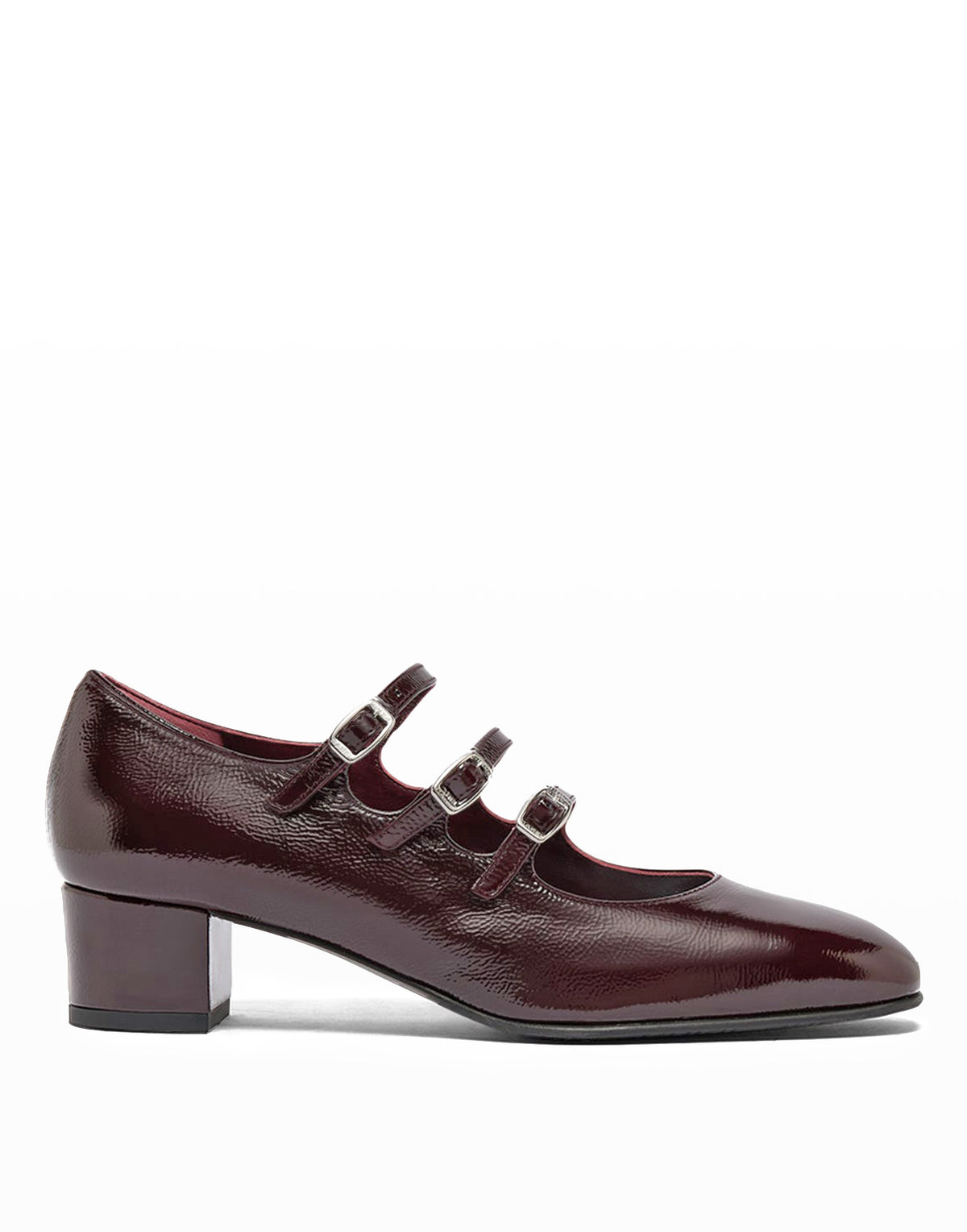 CAREL Décolleté Mary Jane Kina in Vernice Aubergine