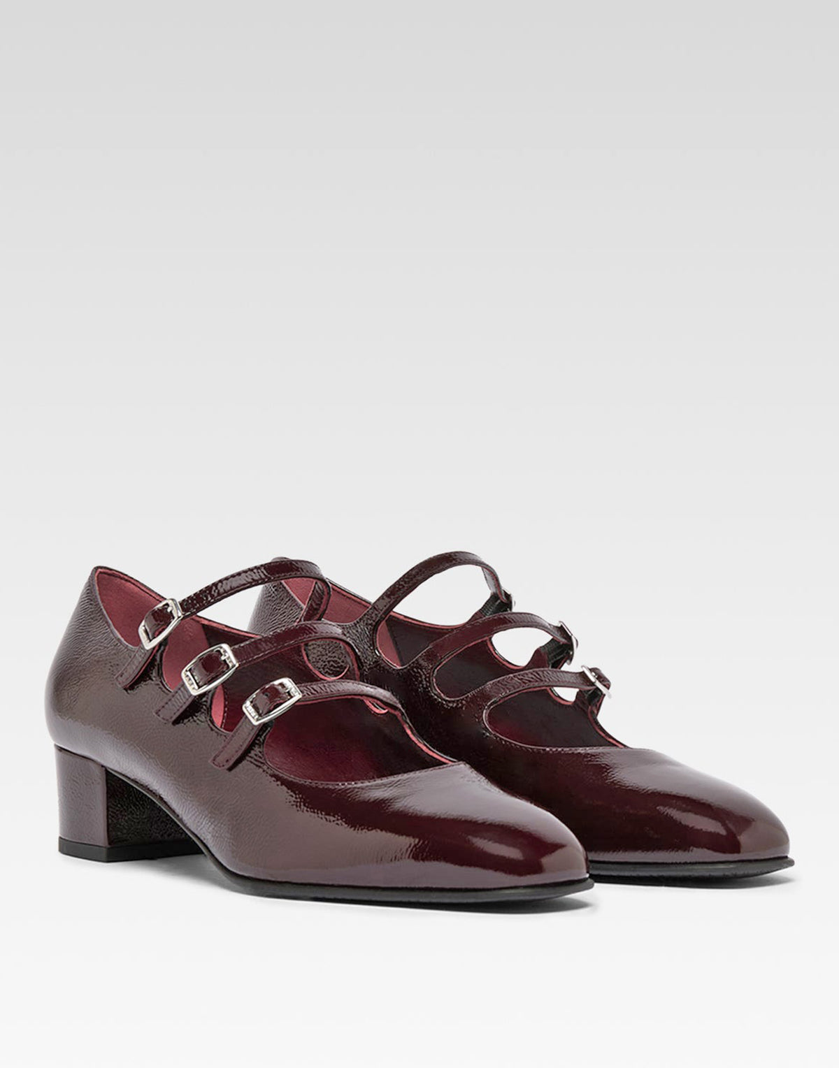 CAREL Décolleté Mary Jane Kina in Vernice Aubergine