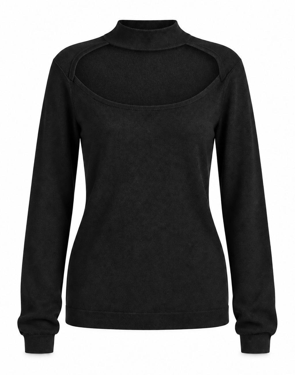 CIRCUS HOTEL Maglia Cut-Out Con Dettaglio Lurex Nera